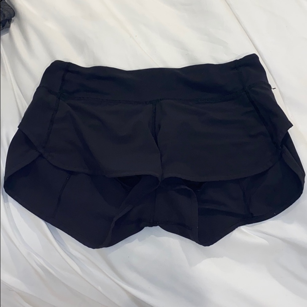 Black Lululemon shorts, Size 4